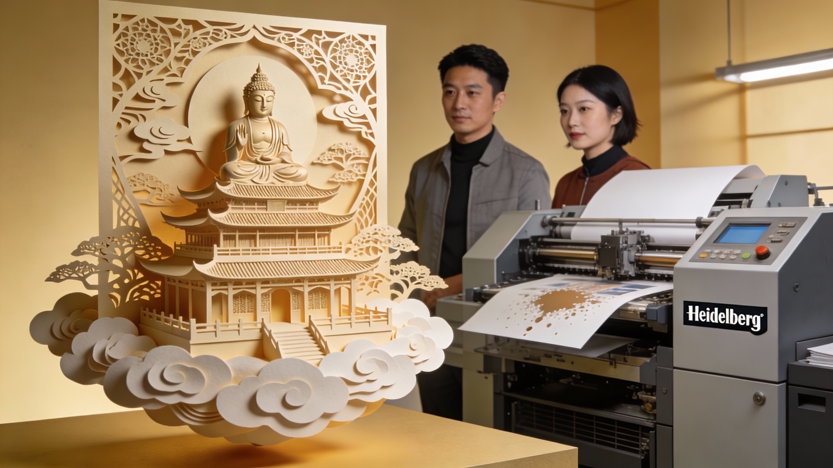 浮光梵净小西天：基因印刷立体纸雕的技术突破与文创匠心