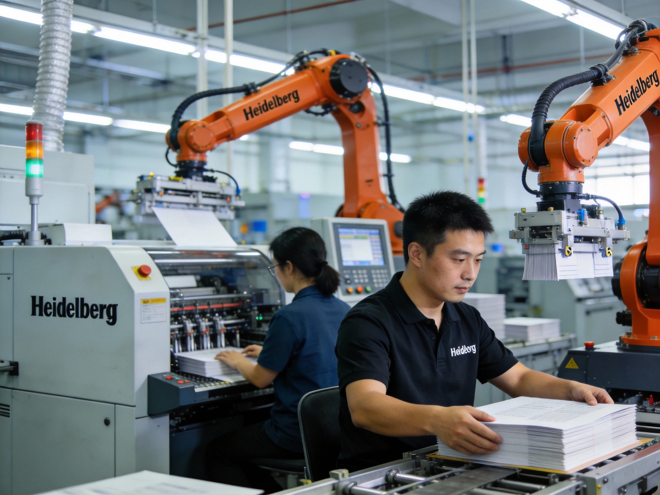 基因印刷馬天尼B8膠訂聯(lián)動線：5分鐘換版，解鎖短版印刷新速度